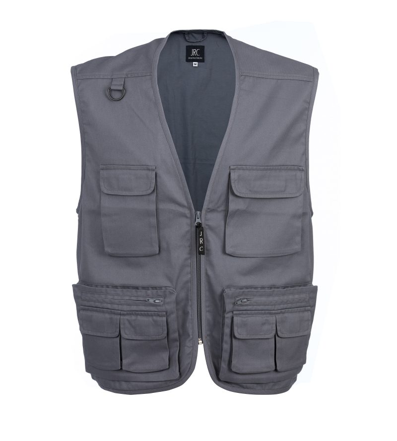 Gilet uomo multitasche personalizzabile JRC Sudan - grigio