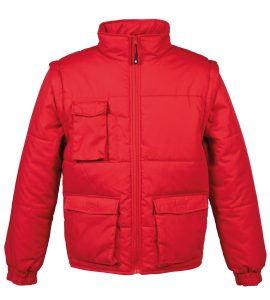 Giubbino invernale con manica staccabile uomo JRC Alabama - rosso