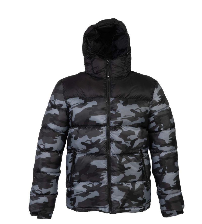 Giubbotto invernale impermeabile uomo JRC Siberia - camouflage e nero