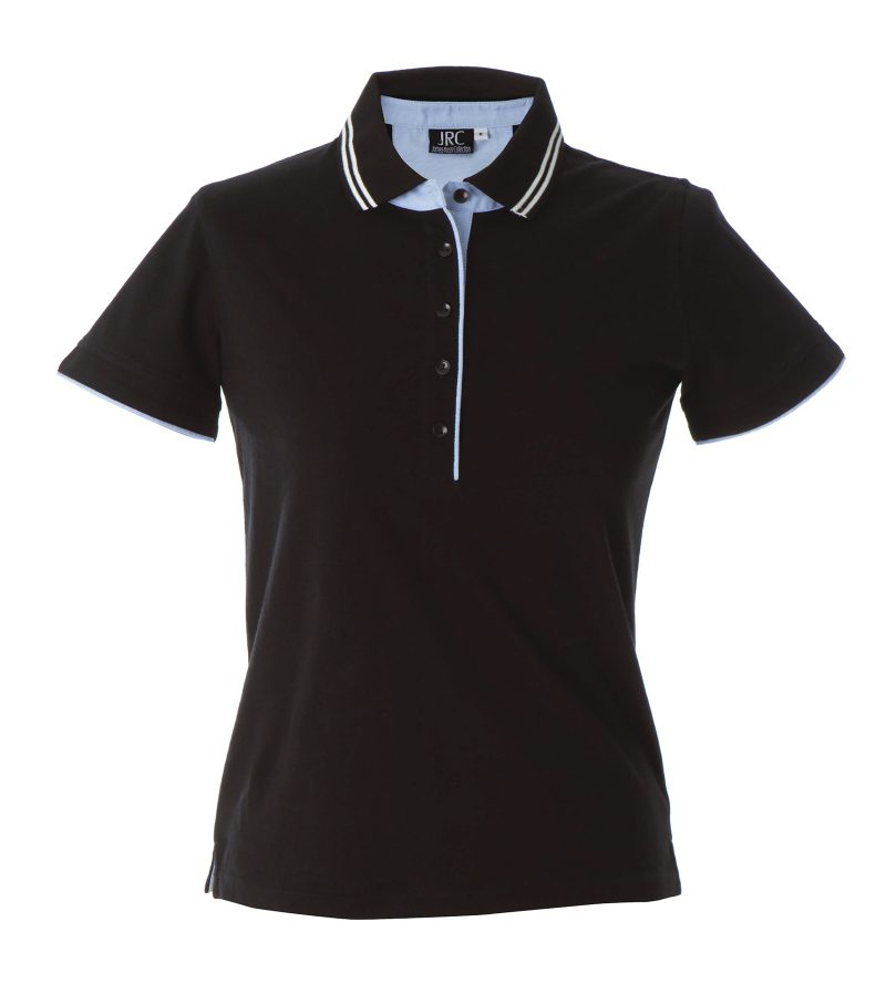 Polo donna personalizzabile nera - JRC Rodi Lady