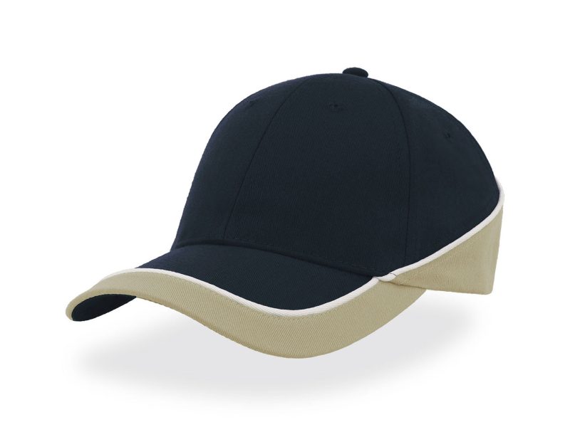 berretto bicolor navy e beige - RACING