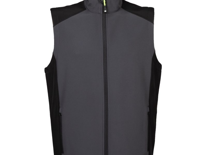 Gilet bicolore in softsheel da uomo JRC Campiglio - grigio e nero