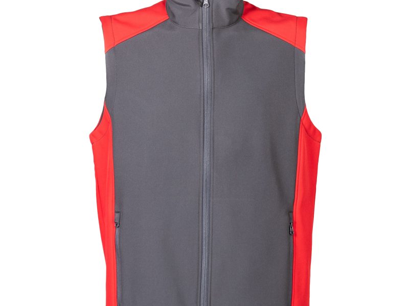 Gilet bicolore in softsheel da uomo JRC Campiglio - grigio e rosso