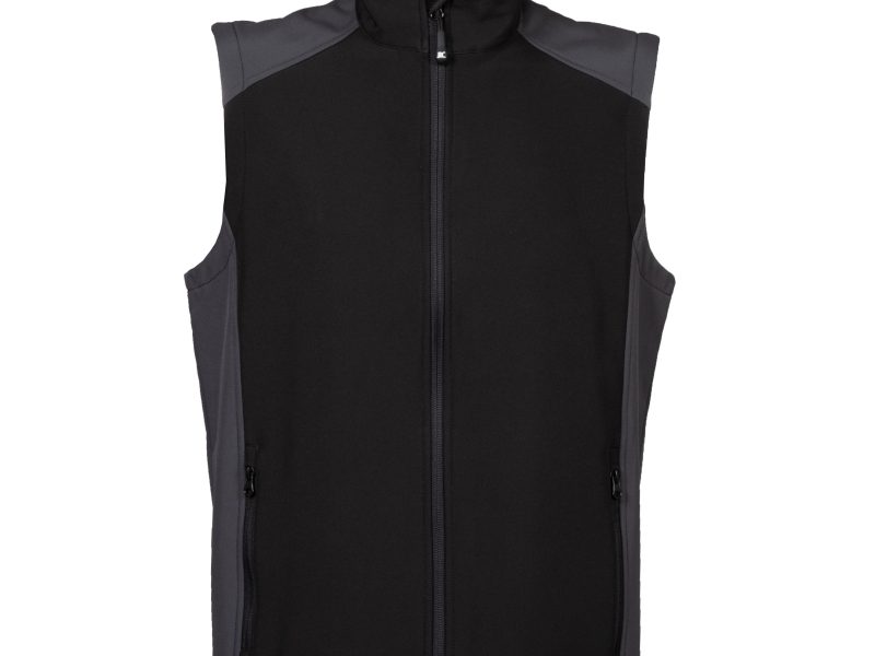 Gilet bicolore in softsheel da uomo JRC Campiglio - nero e grigio