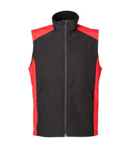 Gilet bicolore in softsheel da uomo JRC Campiglio - nero e rosso