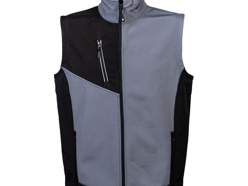 Gilet grigio in soft sheel da uomo - JRC Monterosa