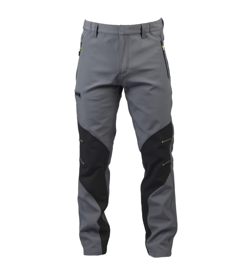 Pantalone grigio in soft sheel da uomo - JRC Adamello