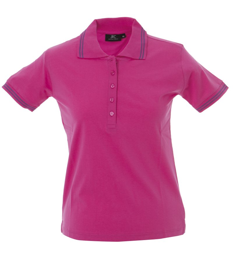 Polo donna personalizzabile rosa - JRC Minorca Lady