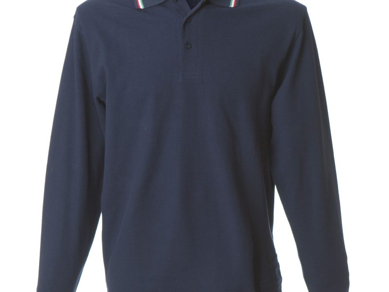 Polo tricolore personalizzabile navy - JRC Savona