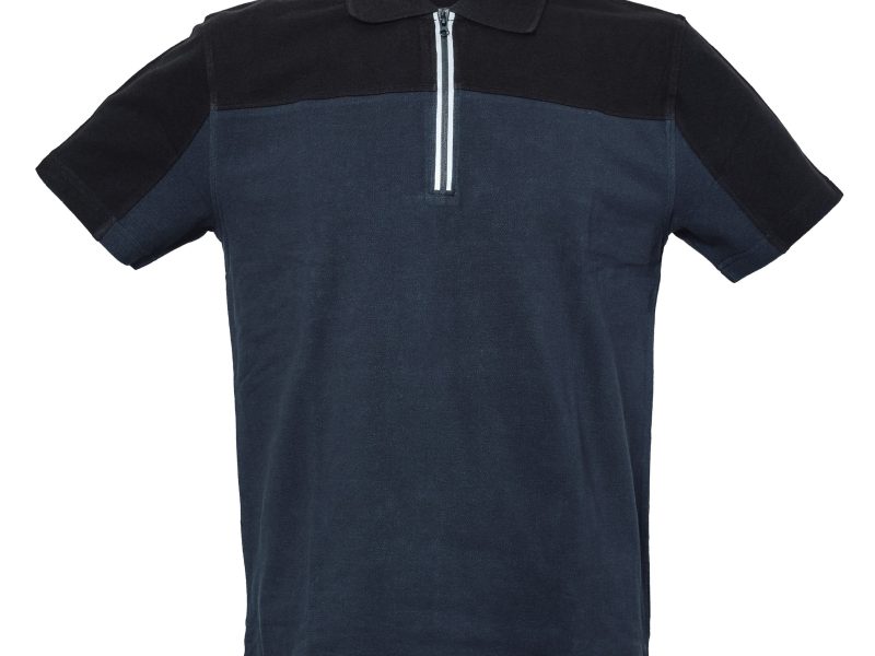 Polo uomo bicolore personalizzabile navy e nero - JRC Gorizia