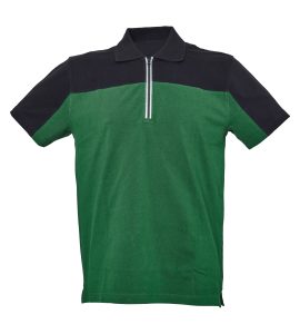 Polo uomo bicolore personalizzabile verde e nero - JRC Gorizia