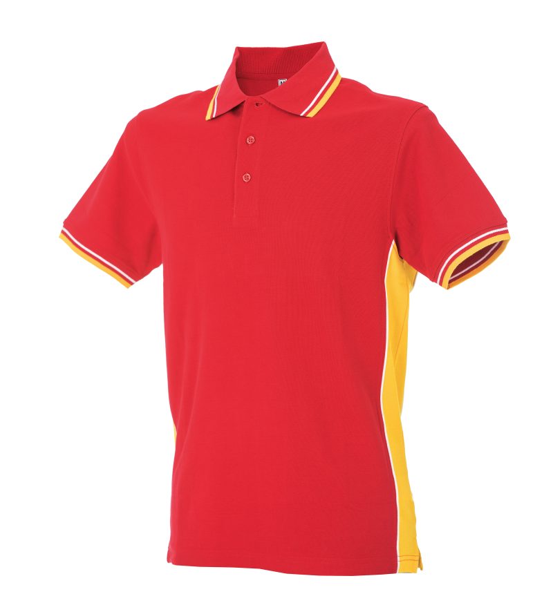 Polo uomo personalizzabile rossa e gialla - JRC Ankara