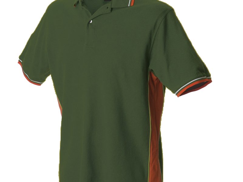 Polo uomo personalizzabile verde e arancione - JRC Ankara