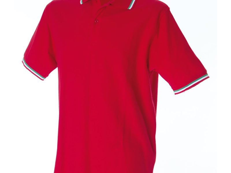 Polo uomo personalizzabile rossa - JRC Aosta