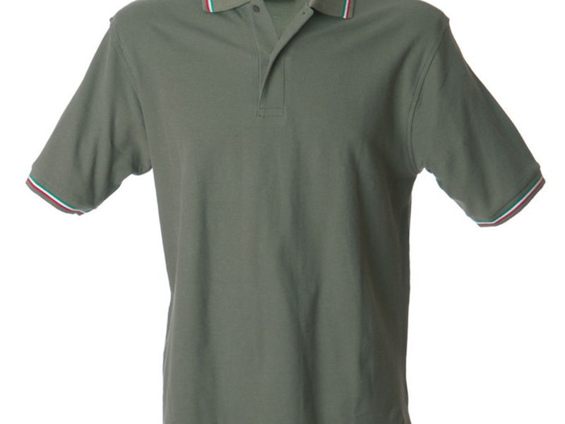 Polo uomo personalizzabile verde militare - JRC Aosta