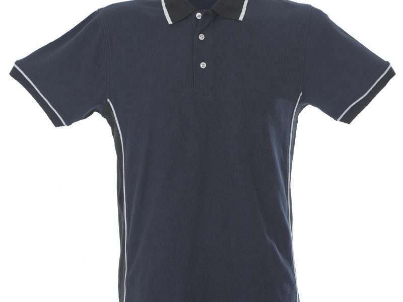 Polo uomo personalizzabile navy e nera - JRC Durban