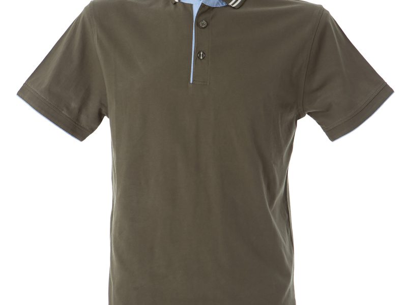 Polo uomo personalizzabile verde militare - JRC Rodi