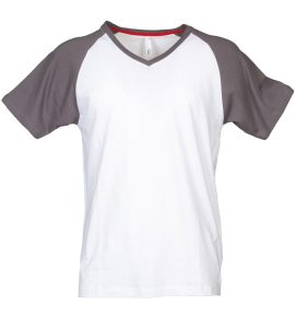 T-shirt bicolor collo a V JRC Raffaello