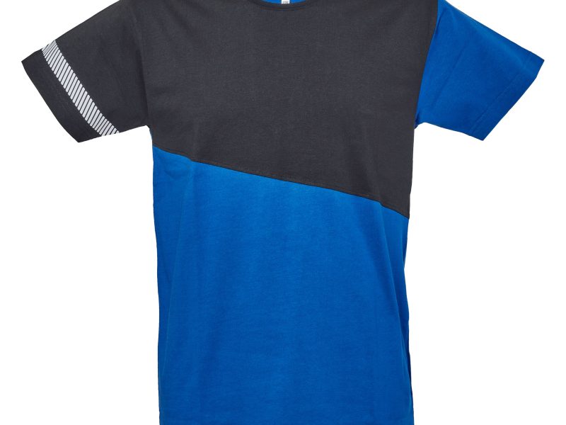 T-shirt bicolore girocollo nera e blu - JRC Maastricht