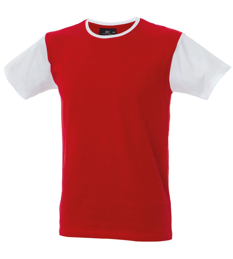 T-shirt da uomo personalizzabile JRC Lisbona - rosso e bianco