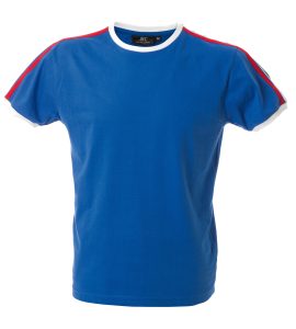 T-shirt girocollo con tricolore blu - JRC Firenze