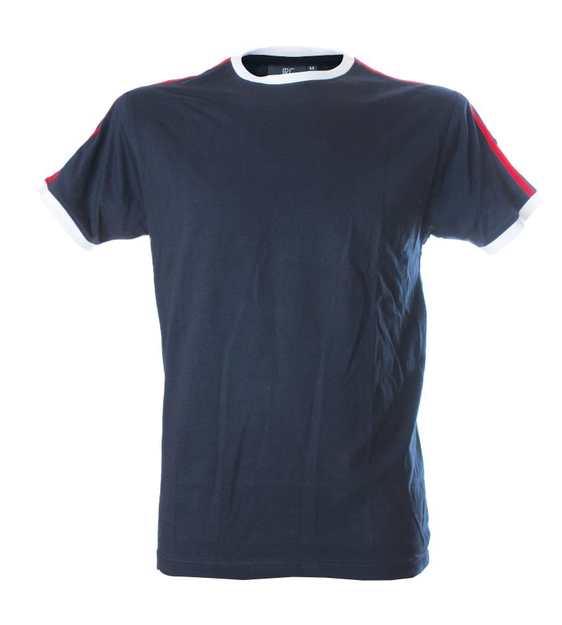 T-shirt girocollo con tricolore navy - JRC Firenze