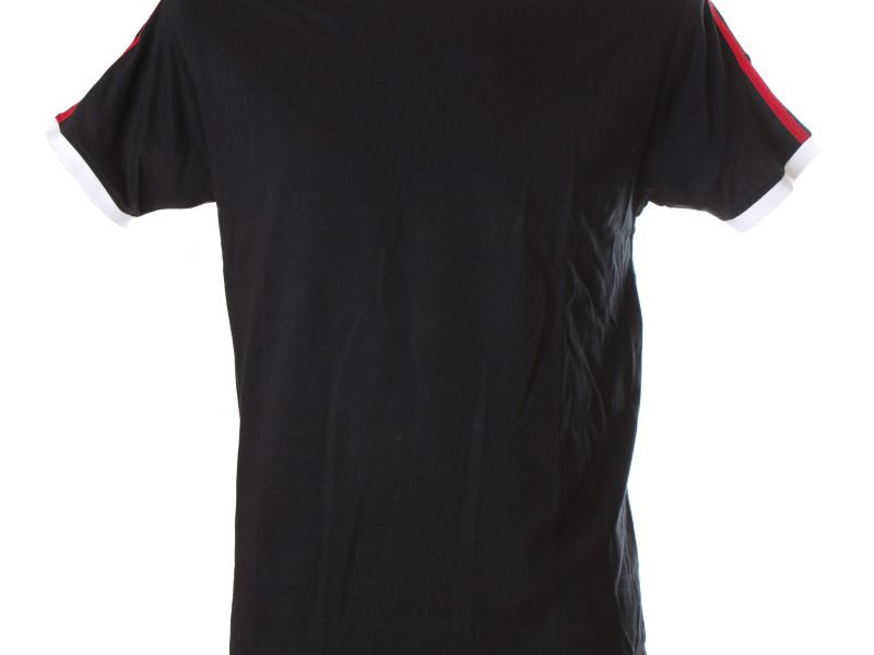 T-shirt girocollo con tricolore nera - JRC Firenze