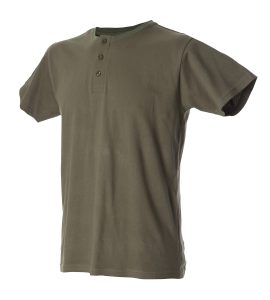 T-shirt serafino verde militare- JRC Malaga