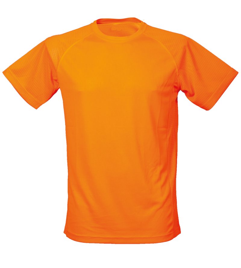 T-shirt sportiva personalizzabile arancione fluo - JRC Montevideo