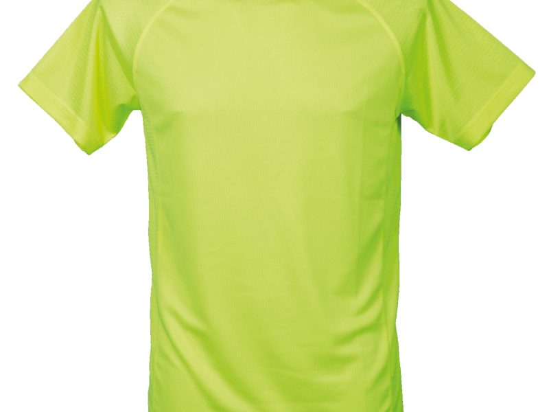 T-shirt sportiva personalizzabile giallo fluo - JRC Montevideo