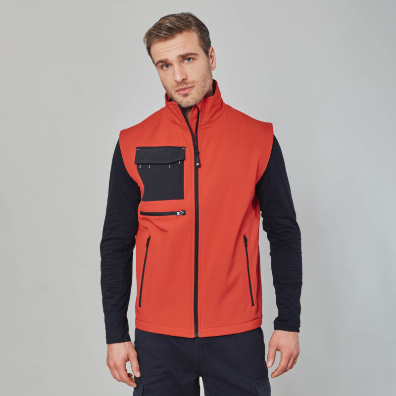 Gilet Bicolore Multitasca in Soft Shell Zermatt